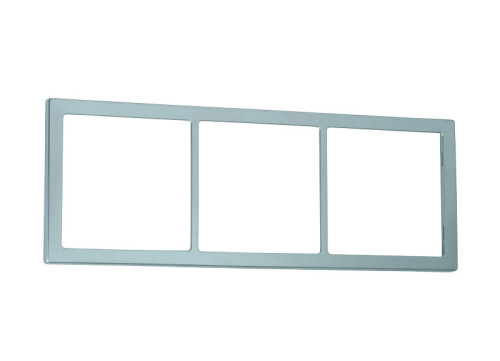 Rámeček zásuvky trojitý stříbrný