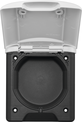 Zásuvka venkovní prázdná uzavřená antracit