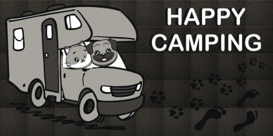 Rohožka Happy Camping 40x60