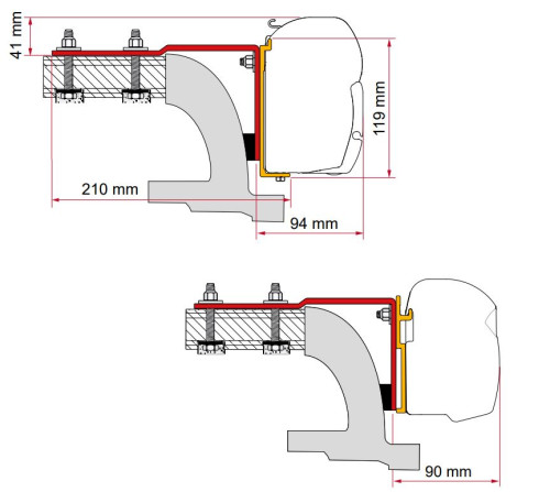 Adaptér F45/F43 Kit Mercedes Vito