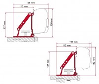 Adaptér F35/F45/F43 na střešní nosič