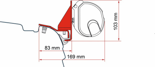 Adaptér Kit F35 VW T5/T6 Multirail Reimo