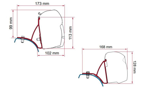 Adaptér F45/F43 Kit Renault Trafic - Opel Vivaro - Nissan Primastar