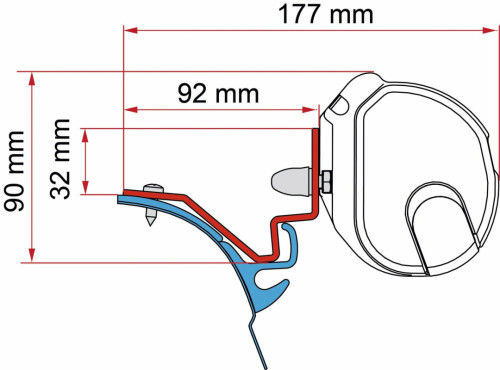 Adaptér Kit F35 Westfalia VW T6 Kepler