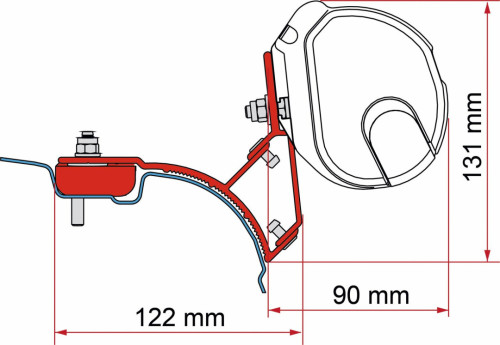 Adaptér Kit F35 VW T5/T6 Multivan