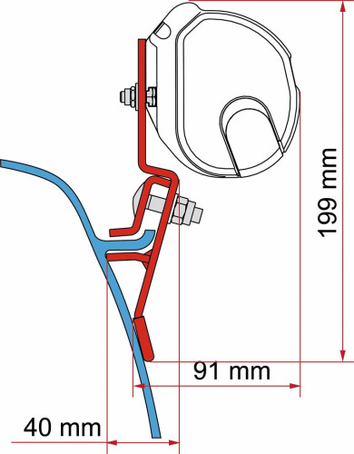 Adaptér Kit F35 VW T3/T3 Lift Roof