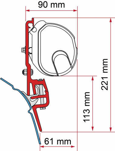 Adaptér Kit F35 VW T4 Brandrup