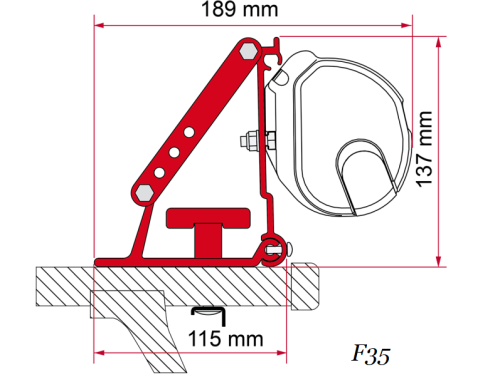 Adaptér Kit Auto F35/F45/F43 na střešní nosič