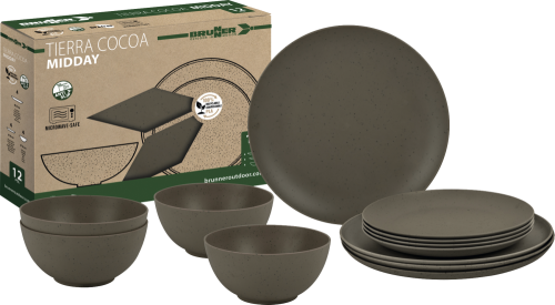 Sada nádobí PLA TIERRA COCOA 12ks