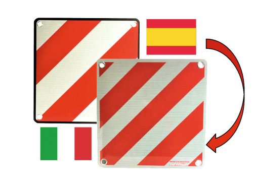 Výstražná deska Itálie-Španělsko 2 v 1