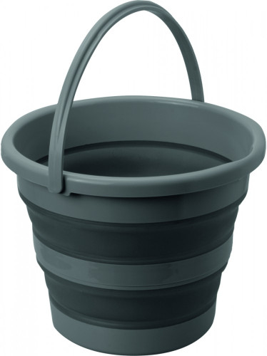 Kbelík skládací Drum 10 šedo-černý