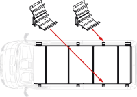 Přídavné držáky pro střešní nosič Ducato Maxi XL