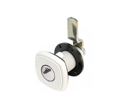 Čtvercový zámek s klapkou STS bílý Bianco