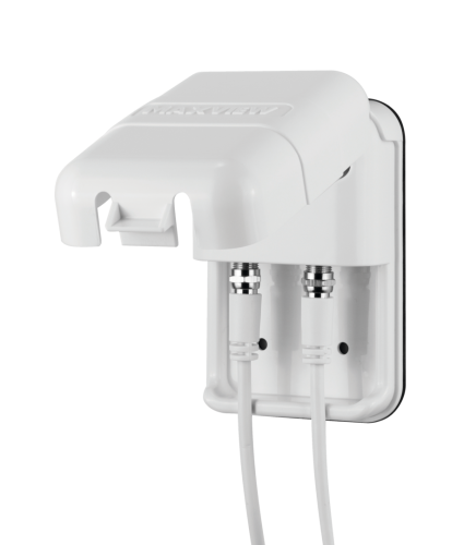 Venkovní zásuvka sat dvojitá bílá