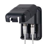 Venkovní zásuvka koax+sat černá