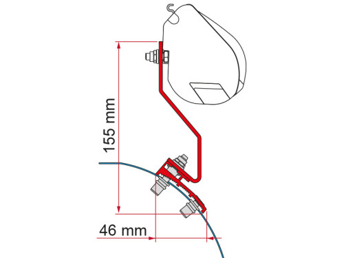 Adaptér Kit F35 na VW Caddy Maxi Lift Roof