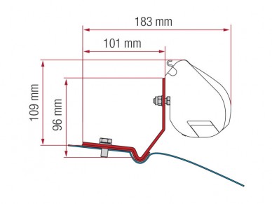 Adaptér Fiamma F35 na VW Caddy Maxi od 2016