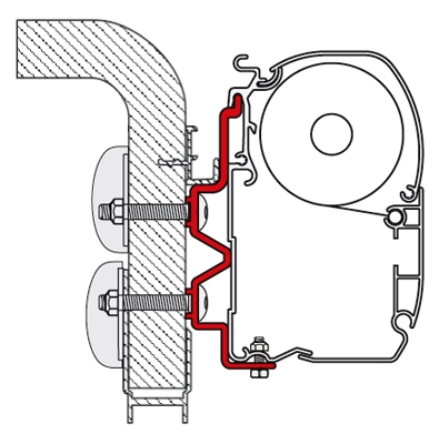 Adaptér pro Fiamma F45 HymerCamp 300 cm