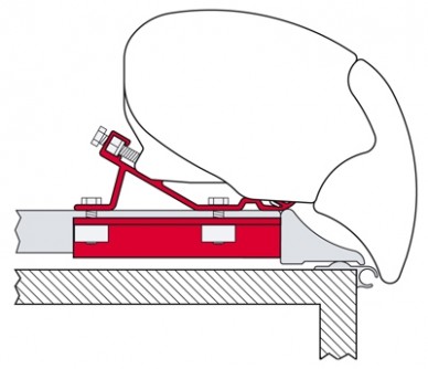 Adaptér pro Fiamma F80/F65 upevňovací lišta