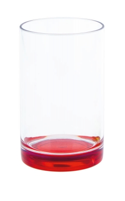 Sklenice s červeným dnem