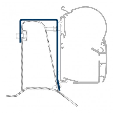 Adaptér pro Dometic PW 1100 Ducato H2 Roofrail od 2006