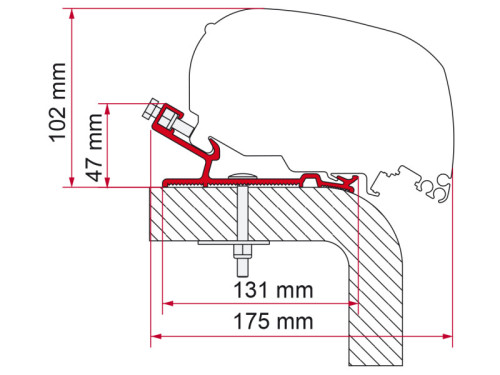Adaptér F80/65 pro Hymer 320 cm