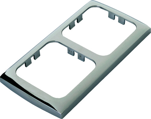 Rámeček zásuvky Softline chrom - dvojitý
