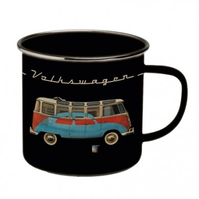 Hrnek smalt VW T1 500ml, černý