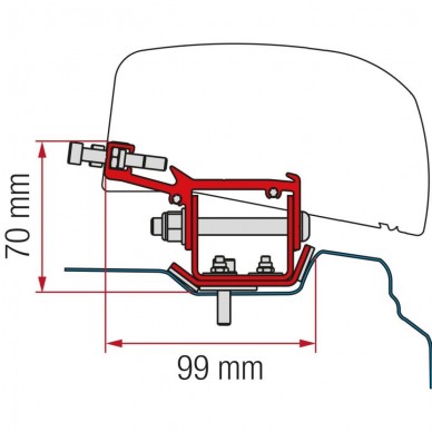 Adaptér Fiamma F40 pro Renault Trafic L2 od 2014