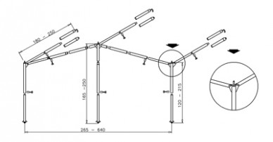 Konstrukce STANDARD hliník ø 25/22 mm